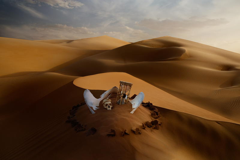 Liwa, Dusk. The desert of Abu Dhabi serving as a symbol for the desertification that’s happening elsewhere around the world.